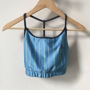 NWOT Adidas Dot Blue Sports Bra Size M